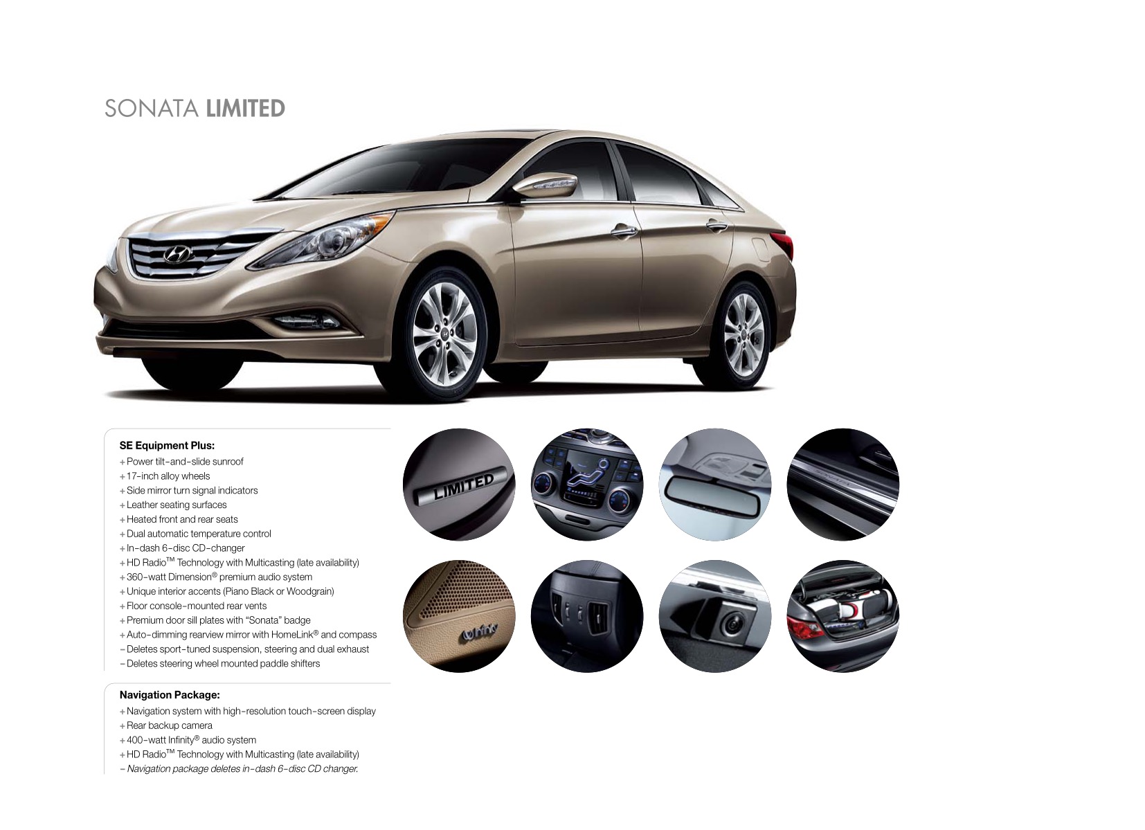 2011 Hyundai Sonata Brochure Page 10